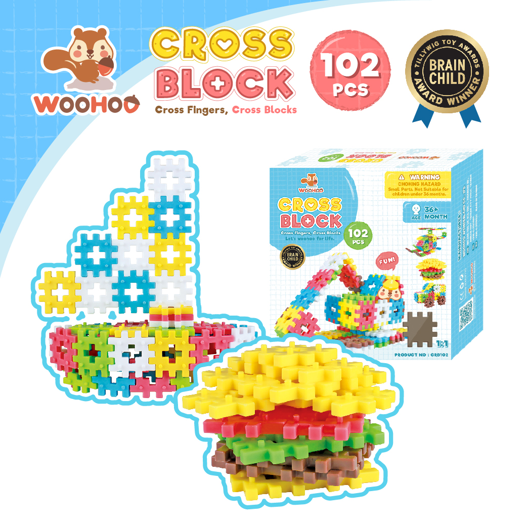 【WOOHOO】CROSS BLOCK 心心積木 - 102pcs