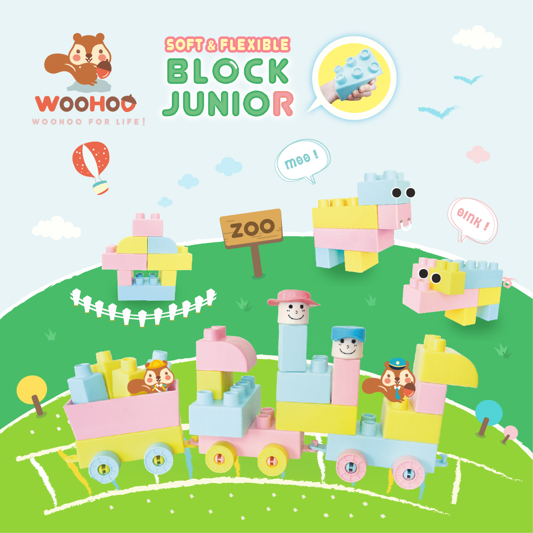 【WOOHOO】Block Junior 軟積木 - 47pcs